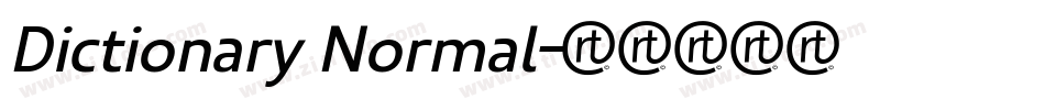 Dictionary Normal字体转换